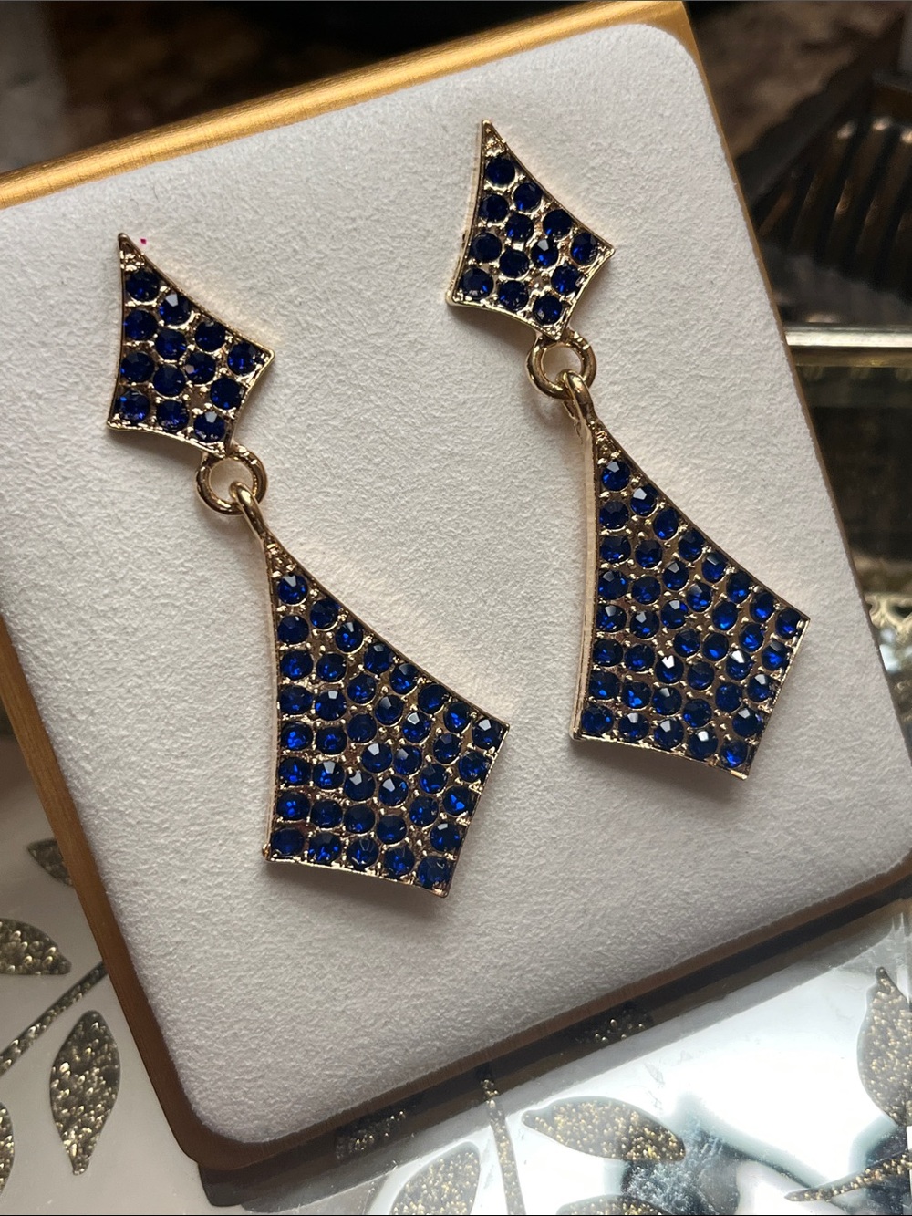 Sapphire Crystal Drop Earrings